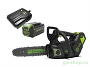 Пила цепная аккумуляторная G-MAX 40V GREENWORKS GD40TCSK5 АКБ 5 Ач и ЗУ Greenworks 2003807UG