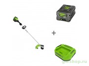 Триммер аккумуляторный 60V GREENWORKS GD60LT с АКБ 5 Ач и ЗУ Greenworks 2108307UG