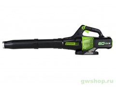Воздуходув бесщеточный аккумуляторный GD-60 60V GREENWORKS GD60ABK4 c АКБ 4АЧ и ЗУ Greenworks 2401307UB Воздуходув бесщеточный аккумуляторный GD-60 60V GREENWORKS GD60ABK4 c АКБ 4АЧ и ЗУ Greenworks 2401307UB