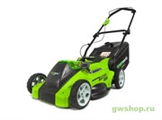 Газонокосилка аккумуляторная G-MAX 40V GREENWORKS G40LM40 с АКБ 4 Ач и ЗУ Greenworks 2500007VB