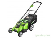 Газонокосилка G-MAX 40V GREENWORKS Twin Force G40LM49DB с АКБ 5 Ач и ЗУ Greenworks 2500207K5