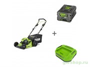 Газонокосилка самоходная бесщеточная аккумуляторная GD-60 60V GREENWORKS GD60LM46SP c АКБ 5АЧ и ЗУ Greenworks 2502907UG