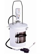 Пневматический солидолонагнетатель SAMOA для бочек 12,5-18 кг (пневмонасос, сл. пластина, писолет, рукав) 424170.800