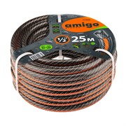 Шланг Amigo 77325 1/2", 25м, садовый трехслойный с прозрачным слоем