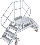 Переход Krause 827500 с платформой 625 мм 2x4 ступени 45° алюминиевый, передвижной