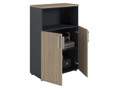 Шкаф ПРАКТИК NW 1280/2 полузакрытый вяз натуральный/антрацит К35599351216