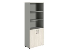 Шкаф ПРАКТИК NW 2080/2 полузакрытый белое дерево/серый К35599352018