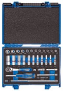Набор торцевых головок с принадлежностями 1/4", шестигранные, 5/32"-9/16", 31 предмет KING TONY 2331SRV TONY