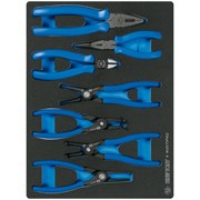 Набор съемников стопорных колец, пассатижей и бокорезов, ложемент, 7 предметов KING TONY 9-40207GPV02 TONY