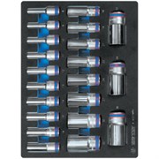 Набор глубоких торцевых головок 1/2", двенадцатигранные, 8-36 мм, ложемент, 21 предмет KING TONY 9-4221MRV TONY