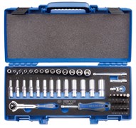 Набор торцевых головок с принадлежностями 1/4", шестигранные, 4-14 мм, 48 предметов KING TONY 2548MRV TONY