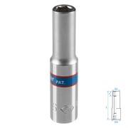 Головка торцевая глубокая шестигранная 1/4", 6 мм KING TONY 223506M TONY