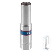 Головка торцевая глубокая шестигранная 1/4", 7 мм KING TONY 223507M TONY