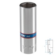 Головка торцевая глубокая шестигранная 1/4", 12 мм KING TONY 223512M TONY