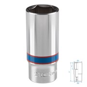 Головка торцевая глубокая шестигранная 3/8", 21 мм KING TONY 323521M TONY