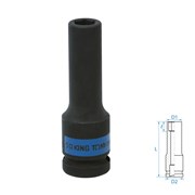 Головка торцевая ударная глубокая шестигранная 1/2", 10 мм KING TONY 443510M TONY