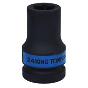 Головка торцевая ударная глубокая шестигранная 1", 24 мм KING TONY 843524M TONY