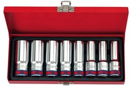 Набор глубоких торцевых головок 1/2", двенадцатигранные, 1/2"-15/16", 8 предметов KING TONY 4208SR TONY