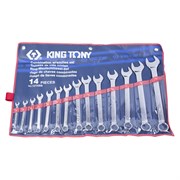 Набор комбинированных ключей, 5/16"-1-1/4", 14 предметов KING TONY 1214SR TONY