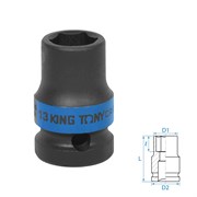 Головка торцевая ударная шестигранная 1/2", 13 мм KING TONY 453513M TONY