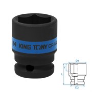 Головка торцевая ударная шестигранная 1/2", 24 мм KING TONY 453524M TONY