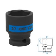Головка торцевая ударная шестигранная 1/2", 27 мм KING TONY 453527M TONY