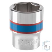 Головка торцевая стандартная шестигранная 3/8", 17 мм KING TONY 333517M TONY