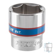 Головка торцевая стандартная шестигранная 3/8", 22 мм KING TONY 333522M TONY