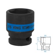 Головка торцевая ударная шестигранная 1/2", 25 мм KING TONY 453525M TONY