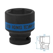 Головка торцевая ударная шестигранная 1/2", 29 мм KING TONY 453529M TONY