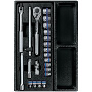 Набор торцевых головок 3/8" с принадлежностями, ложемент, 23 предмета KING TONY 9-3523MR TONY