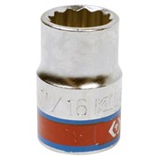 Головка торцевая стандартная двенадцатигранная 3/8", 7/16", дюймовая KING TONY 333014S TONY