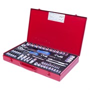 Набор торцевых головок с принадлежностями 1/4", 3/8", 1/2", двенадцатигранные, 4-32 мм, 62 предмета KING TONY 9063MR01 TONY