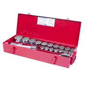 Набор торцевых головок с принадлежностями 3/4", двенадцатигранные, 21-50 мм, 23 предмета KING TONY 6023MR TONY