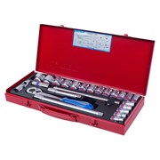 Набор торцевых головок с принадлежностями 1/2", двенадцатигранные, 3/8"-1,1/4", 24 предмета KING TONY 4028SR TONY