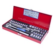 Набор торцевых головок с принадлежностями 3/8", двенадцатигранные, 6-19 мм 36 предметов KING TONY 3034MR TONY