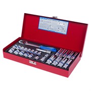 Набор торцевых головок с принадлежностями 3/8", двенадцатигранные, 7-19 мм, 26 предметов KING TONY 3027MR TONY