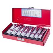 Набор глубоких торцевых головок 3/8", шестигранные, 3/8"-13/16", 8 предметов KING TONY 3508SR TONY