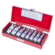 Набор глубоких торцевых головок 3/8", шестигранные, 10-19 мм, 8 предметов KING TONY 3508MR TONY