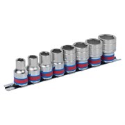 Набор торцевых головок 1/2", шестигранные, 3/8"-7/8", 8 предметов KING TONY 4510SR TONY