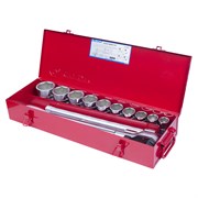 Набор торцевых головок с принадлежностями 3/4", шестигранные, 22-50 мм, 14 предметов KING TONY 6314MR TONY