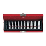Набор глубоких торцевых головок 1/4", шестигранные, 5/32"-1/2", 10 предметов KING TONY 2510SR TONY