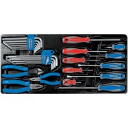 Набор отверток, пассатижей и шестигранников Г-образных, ложемент, 29 предметов KING TONY 9-90129CR TONY