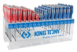 Стенд со стандартными отвертками, серии 1421, 1422, 96 предметов KING TONY 31416MR Tony