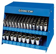 Стенд с глубокими торцевыми головками 1/2", 8-32 мм, серия 4235M, 165 предметов KING TONY 4566MR Tony