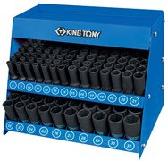 Стенд с ударными глубокими торцевыми головками 1/2", 8-32 мм, серия 4435М, 166 предметов KING TONY 4466MP TONY