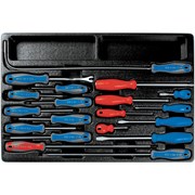 Набор отверток, съемник клипс и гибкий магнит, ложемент, 19 предметов KING TONY 9-31919MR TONY