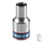 Головка торцевая стандартная двенадцатигранная 1/4", 4,5 мм KING TONY 233045M Tony