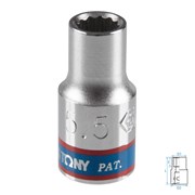 Головка торцевая стандартная двенадцатигранная 1/4", 5,5 мм KING TONY 233055M Tony