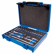 Набор торцевых головок с принадлежностями 1/4", шестигранные, 4-14 мм, 34 предмета KING TONY 2534MRV Tony